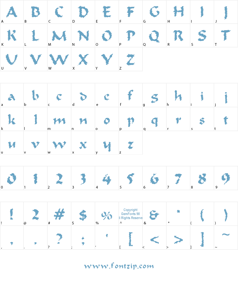 Old Oak Font Character